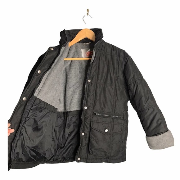 AspenFleece Lined Black Quilted Winter Jacket